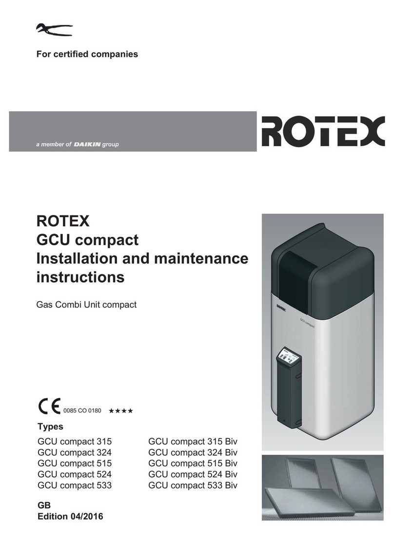 Rotex GCU compact Installation and maintenance instructions Rotex GCU compact Installation and maintenance instructions