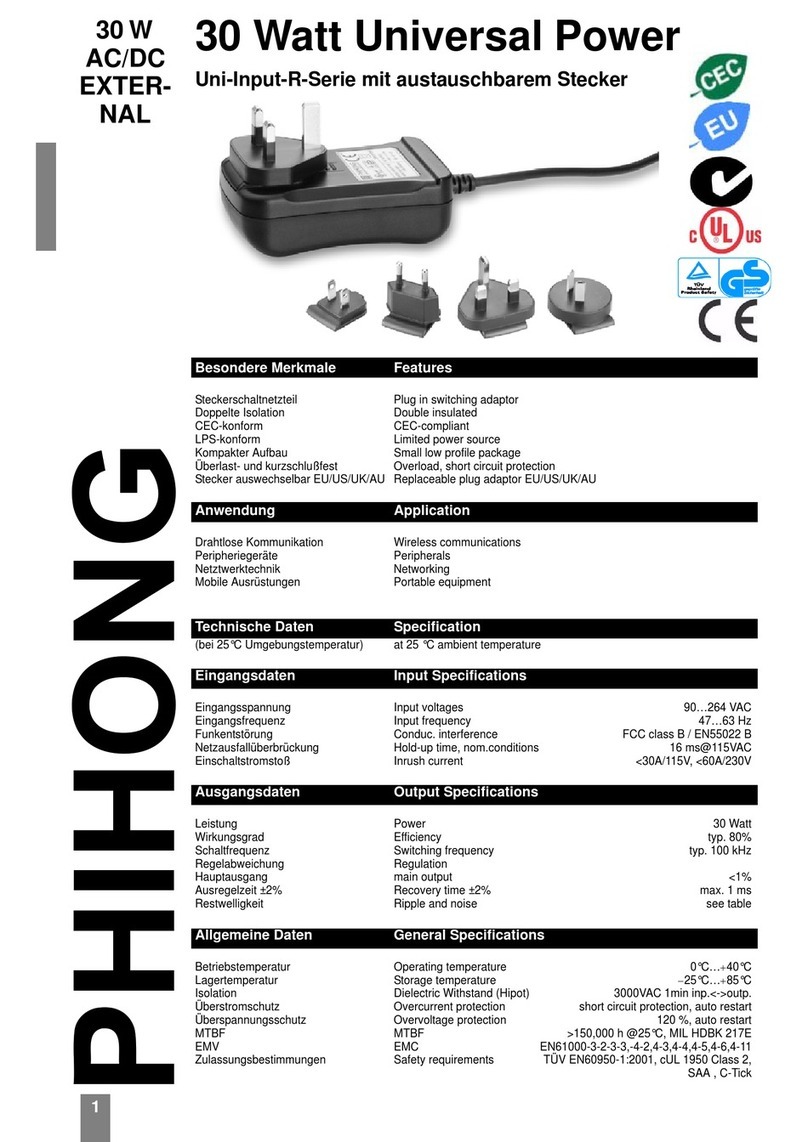 Phihong PSC30R-120 manual