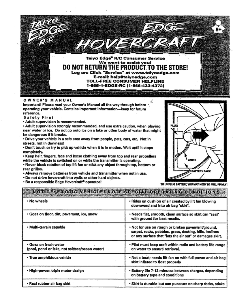 Taiyo Edge HOVERCRAFT owner's manual Taiyo Edge HOVERCRAFT owner's manual