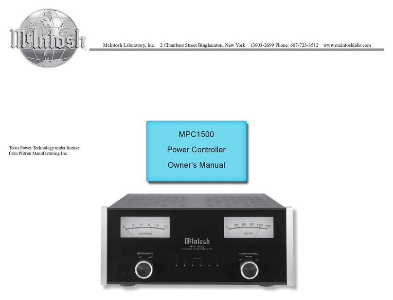 McIntosh MPC1500 owner's manual