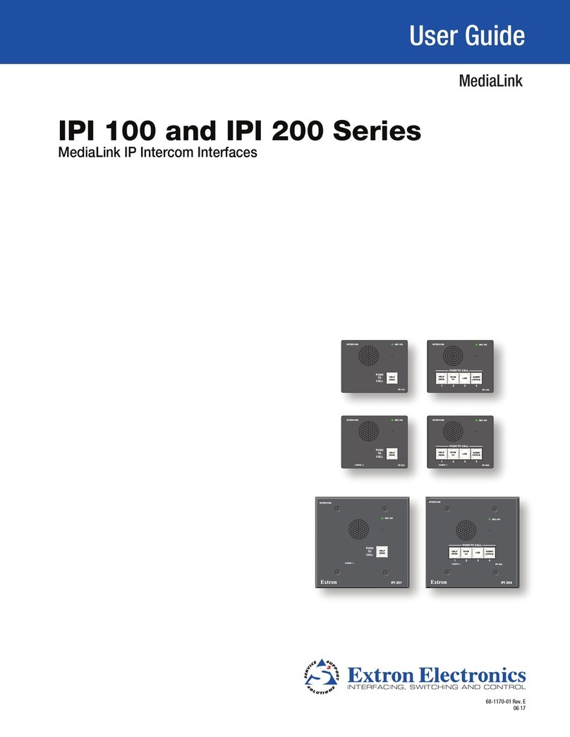 Extron electronics MediaLink IPI 100 Series User manual