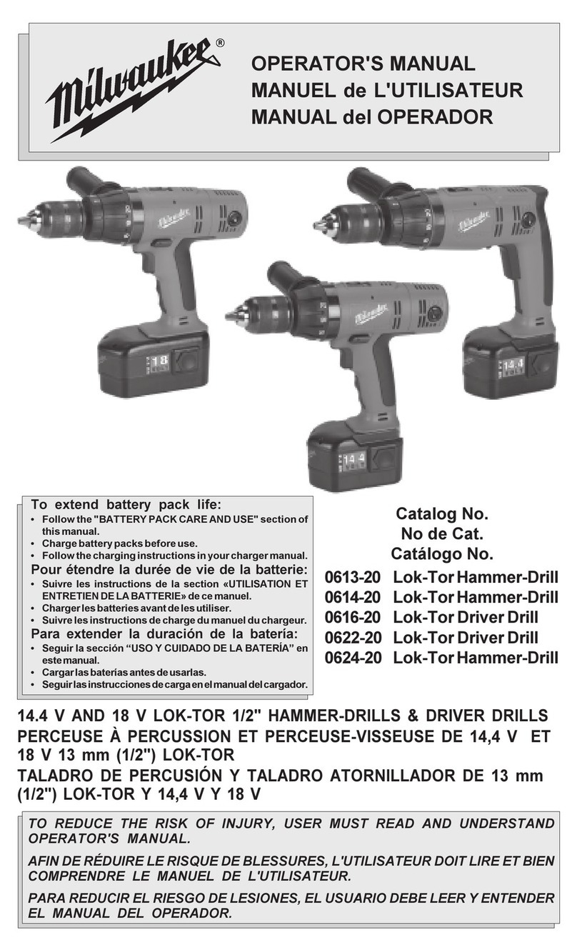 Milwaukee 0613-20 User manual