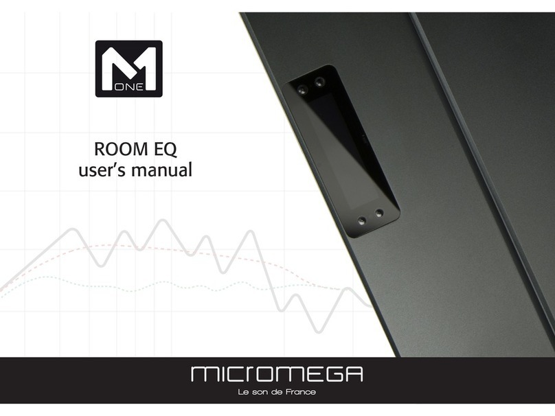 Micromega M One M150 ROOM EQ User manual