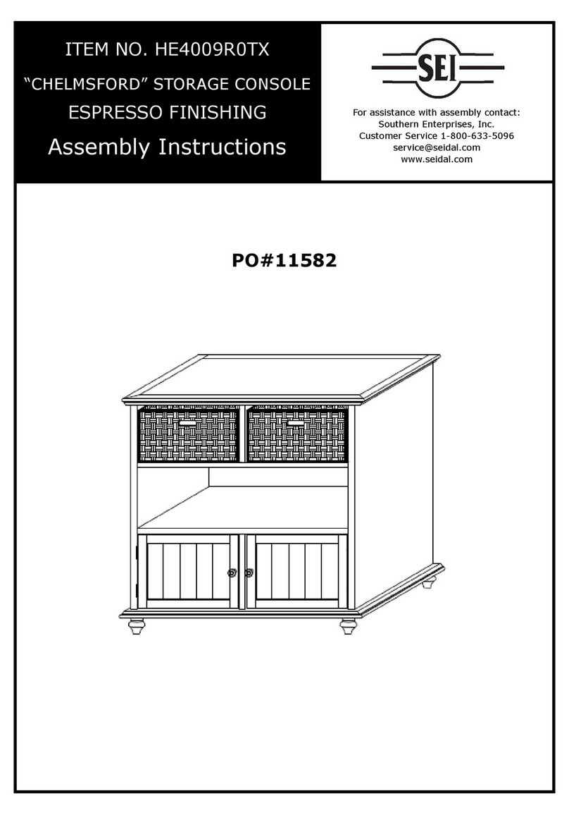 SEI PO#11582 Assembly instructions
