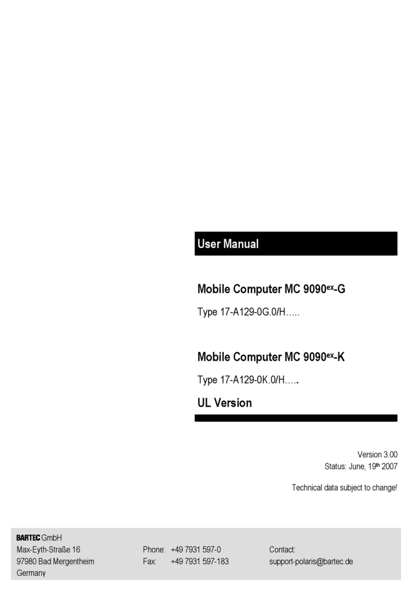Bartec MC 9090ex-G User manual