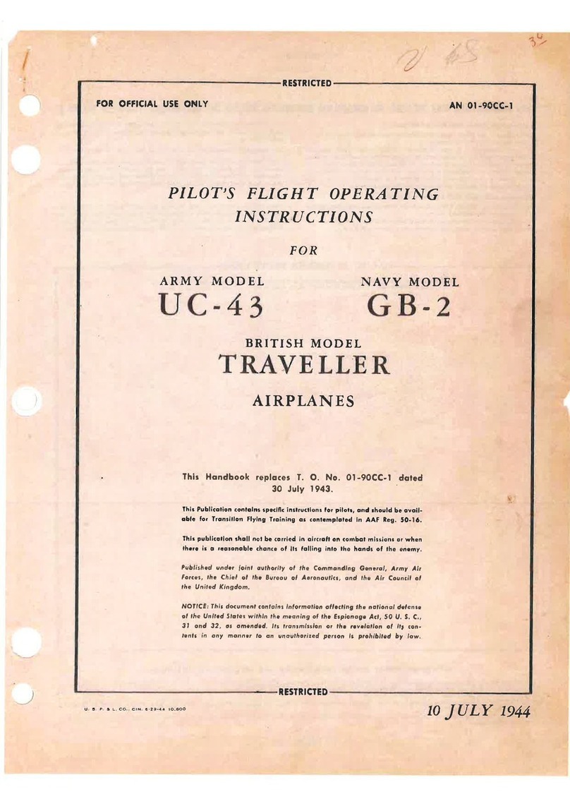 Beechcraft TRAVELLER UC-43 1944 Pilot's flight operating instructions