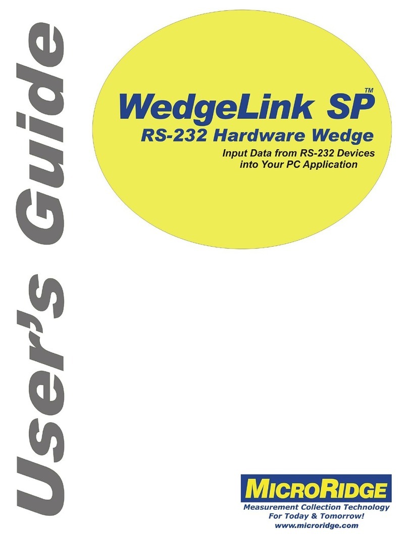 MicroRidge WedgeLink SP User manual