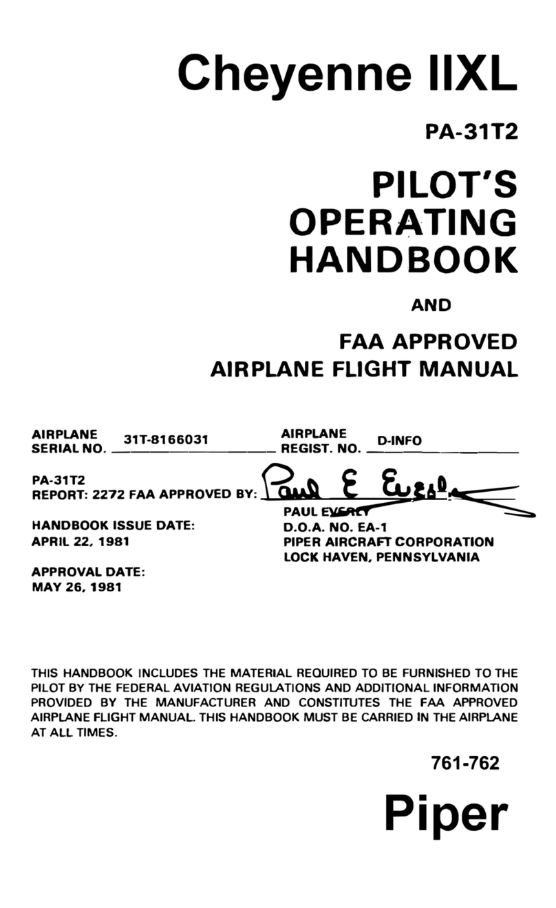 Piper Cheyenne IIXL PA-31T2 1981 Owner's manual