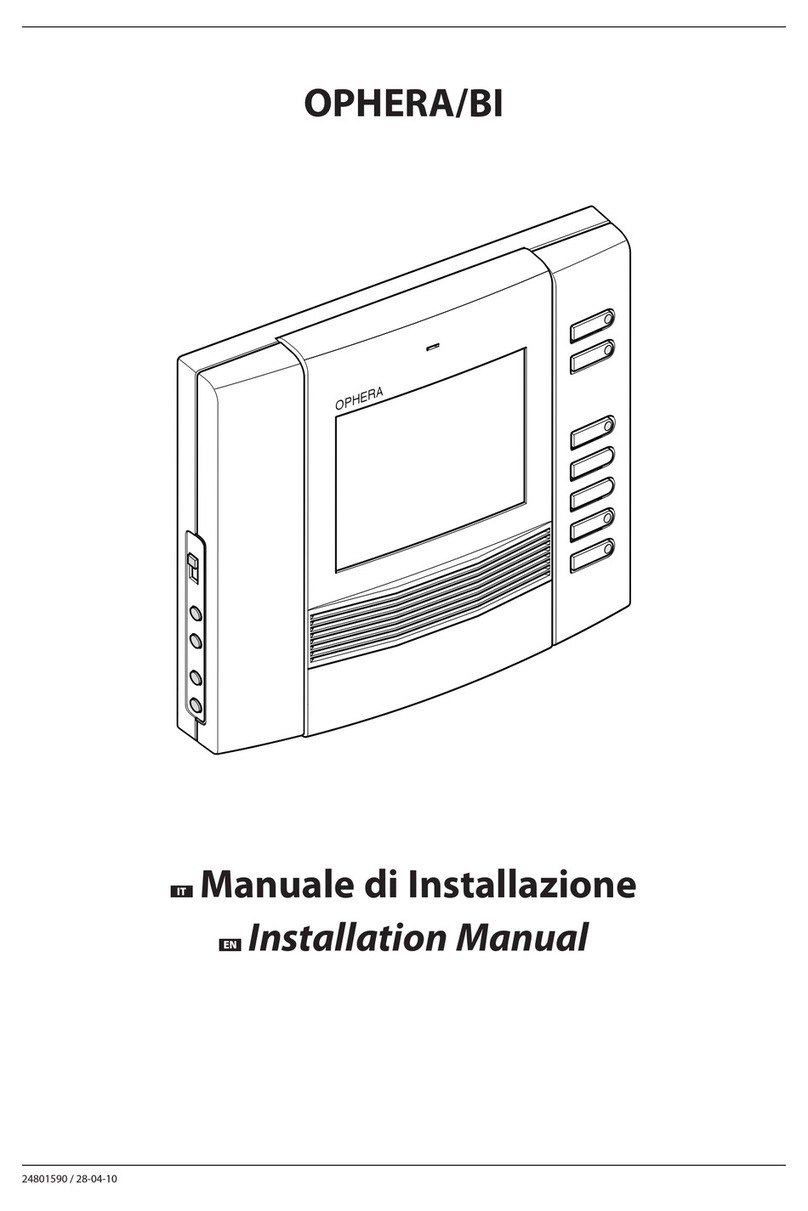 Bpt OPHERA/BI installation manual