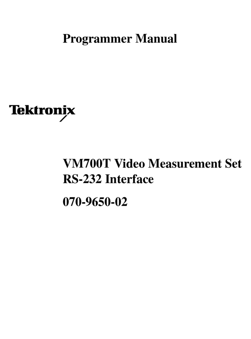 Tektronix VM700T Operating and maintenance manual Tektronix VM700T Operating and maintenance manual