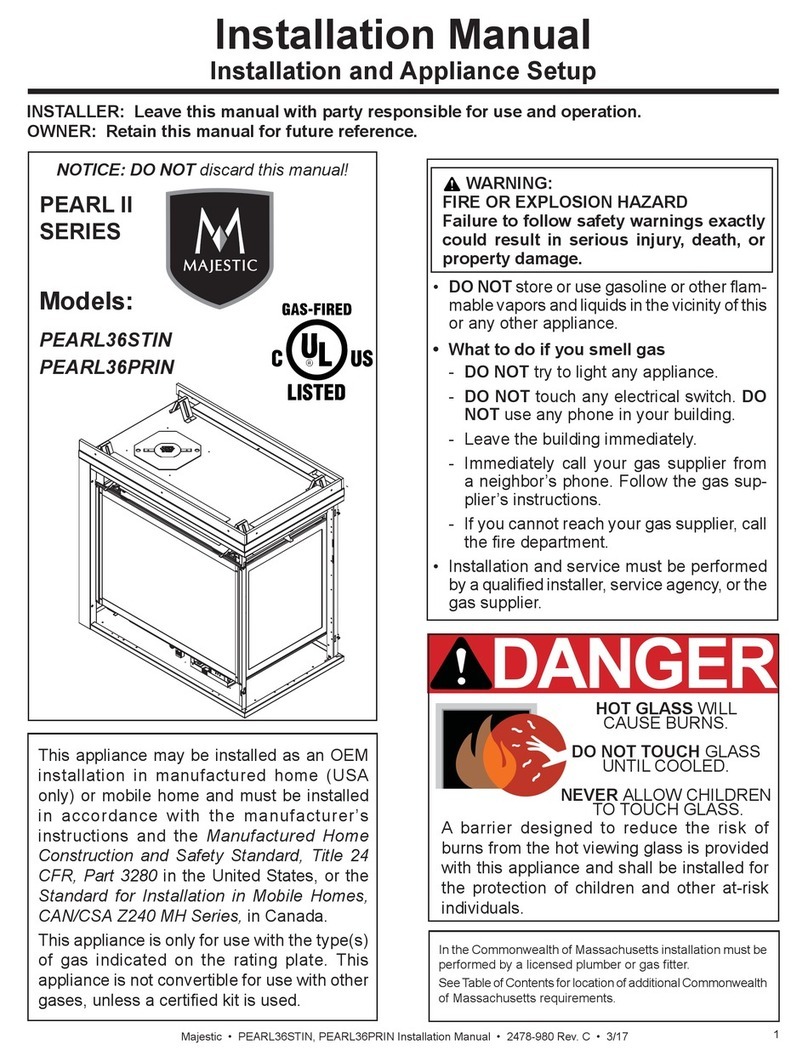 Majestic PEARL36STIN installation manual