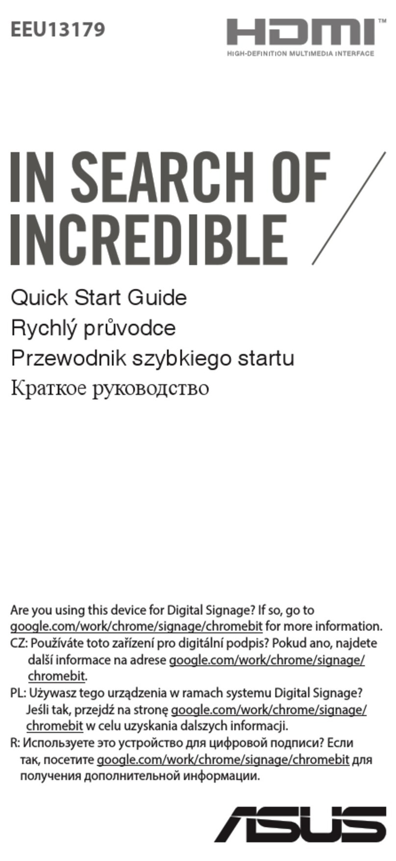 Asus Chromebit CS10 User manual