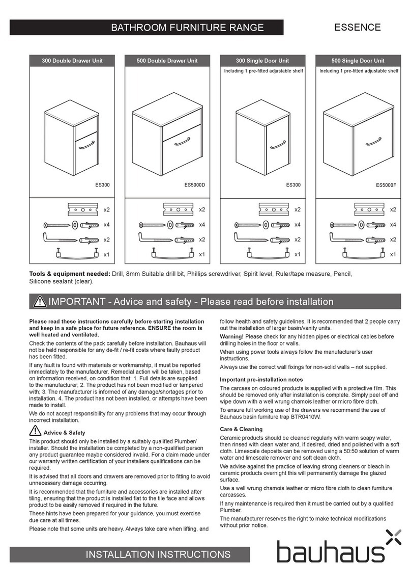 bauhaus 300 Double Drawer Unit User manual