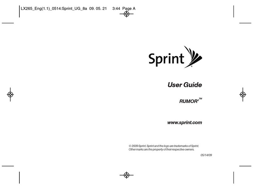 LG Sprint RUMOR User manual