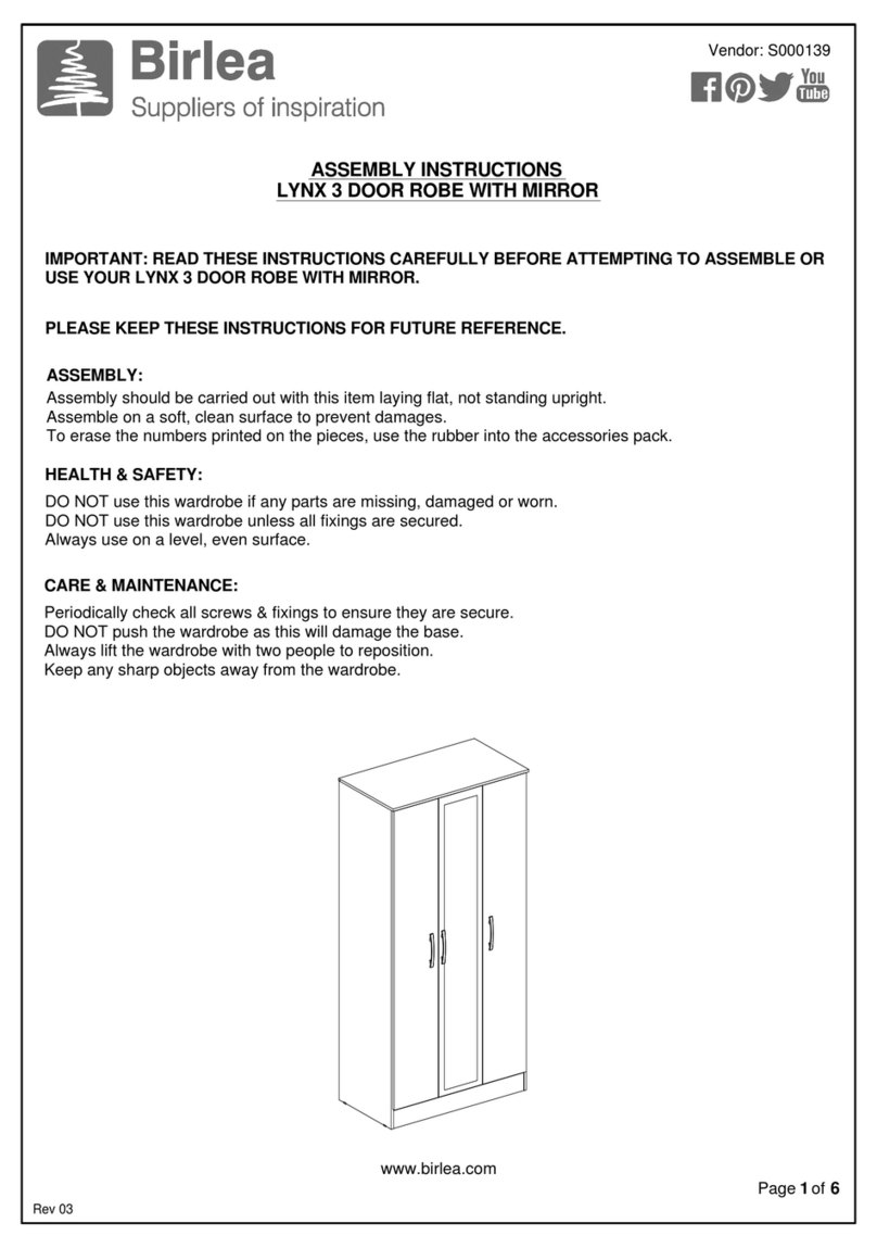 Birlea LYNWD3WBK User manual Birlea LYNWD3WBK User manual