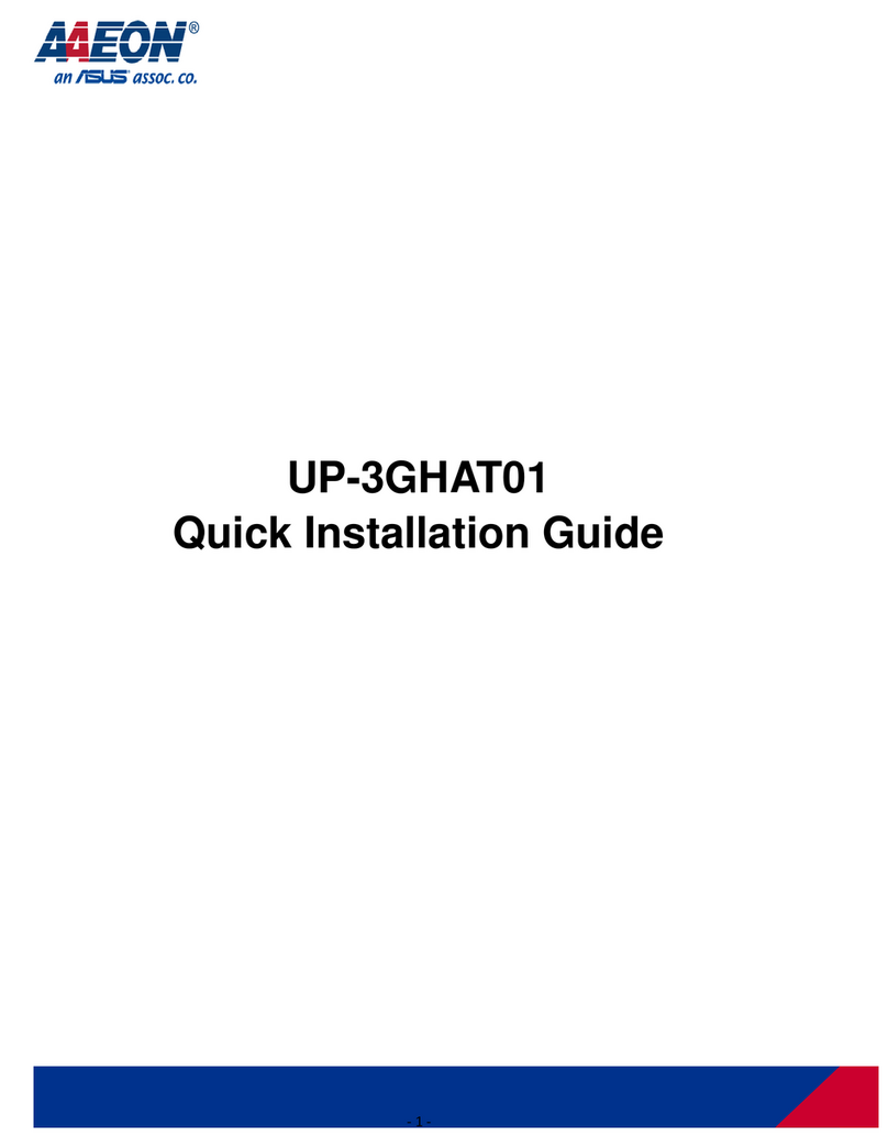 Aaeon UP-3GHAT01 Quick installation guide