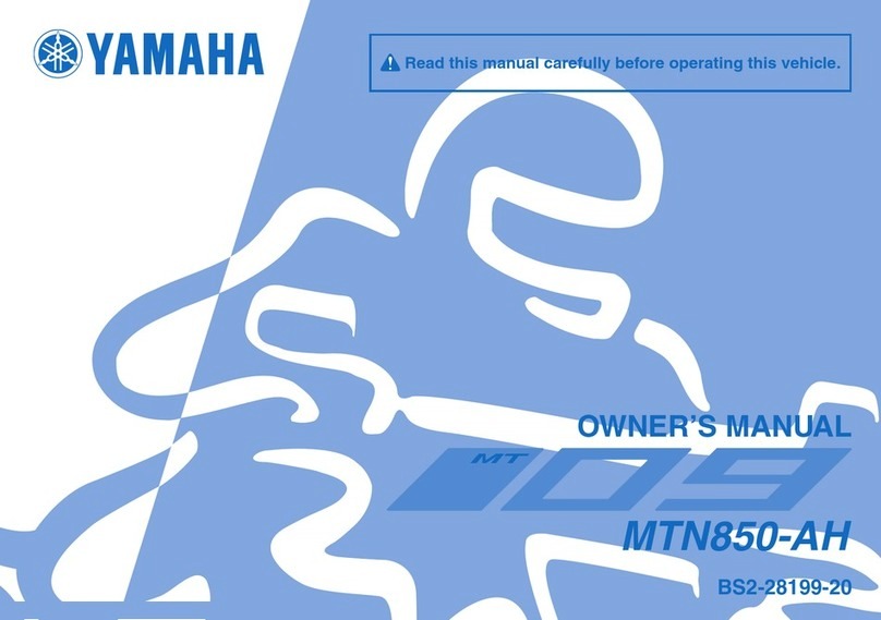 Yamaha MTN850-AH owner's manual
