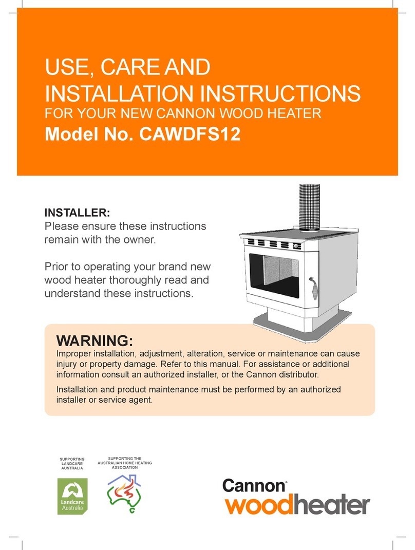 Cannon CAWDFS12 Use, care and installation instructions