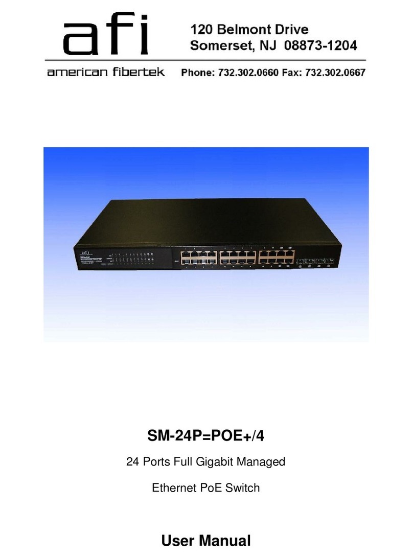 American Fibertek SM-24P-POE Plus 4 user manual