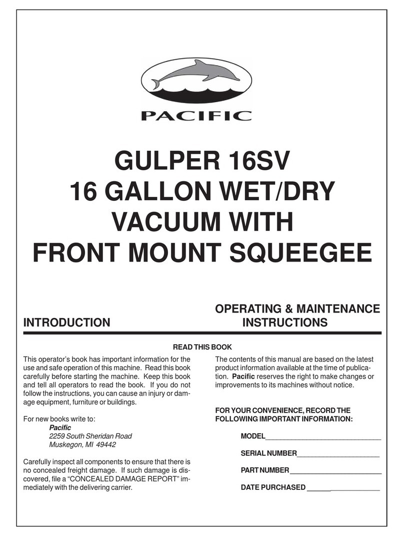 Pacific GULPER 16SV Operating & maintenance instructions