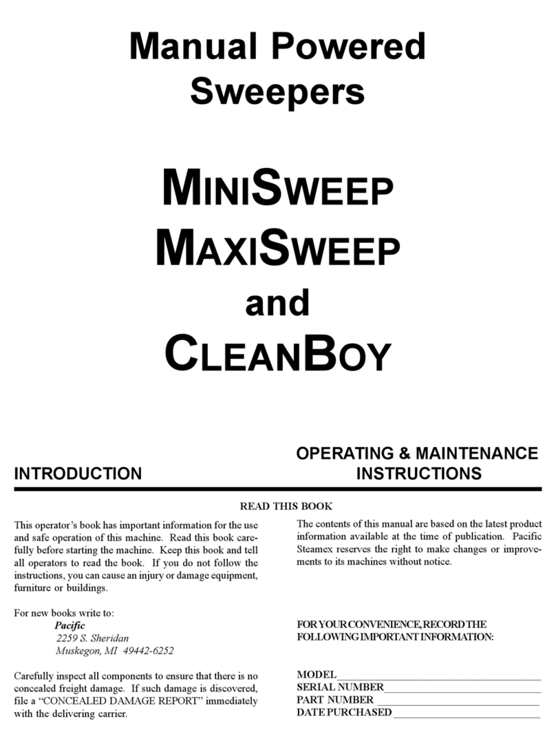 Pacific MINISWEEP Operating & maintenance instructions