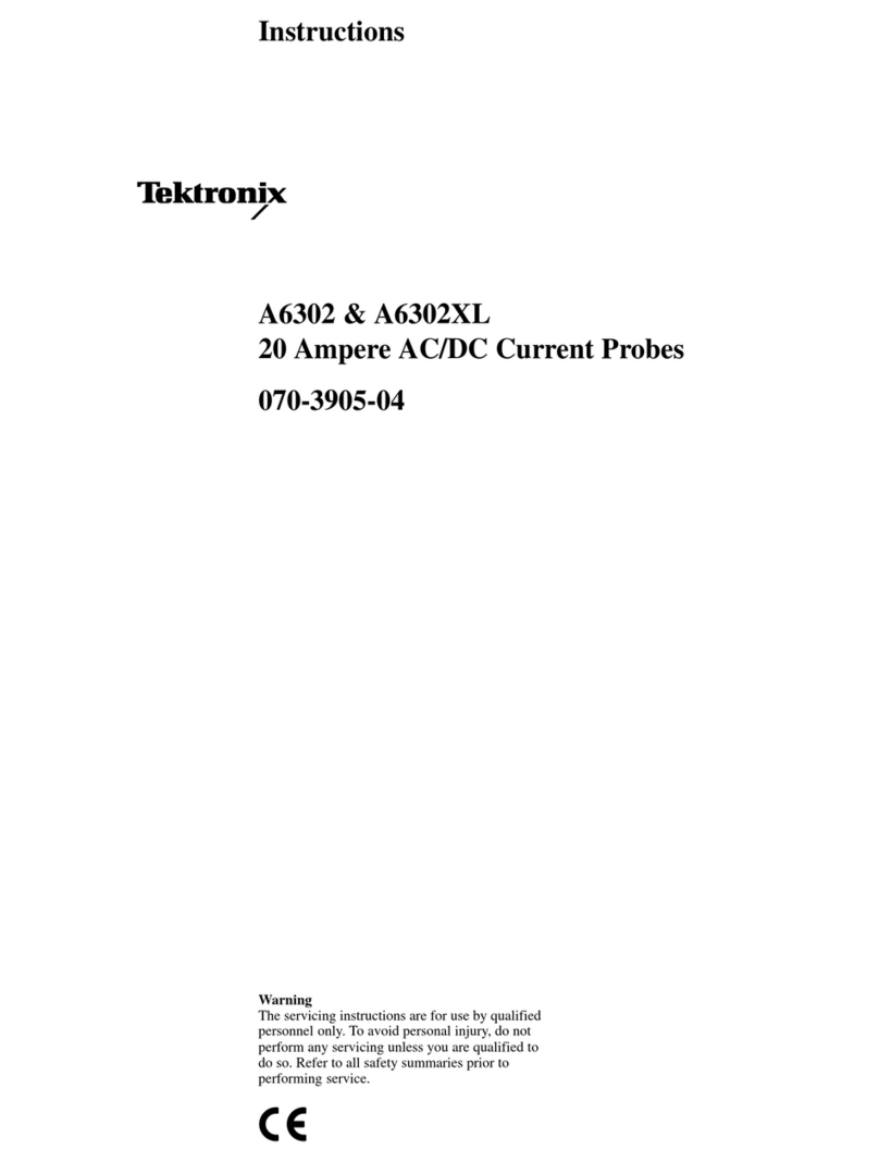 Tektronix A6302 User manual Tektronix A6302 User manual