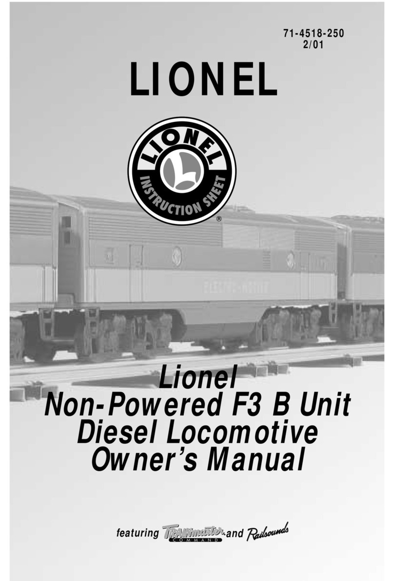 Lionel 2343c Non-Powered F3 B Unit owner's manual