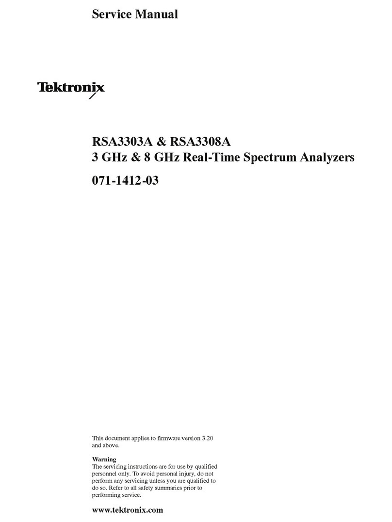 Tektronix RSA3303A User manual