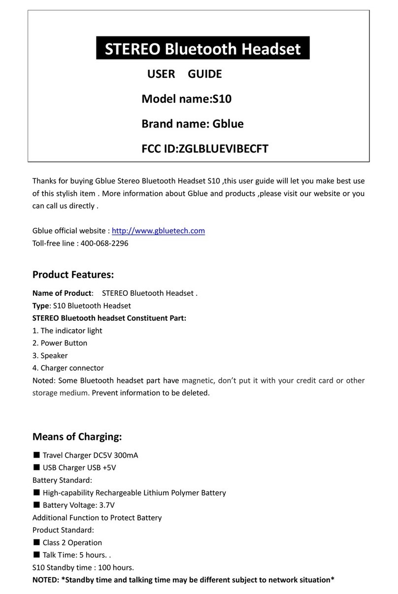 Gblue S10 user guide