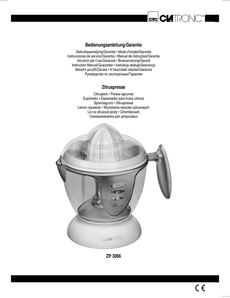 Clatronic ZP 3066 Instruction manual & guarantee