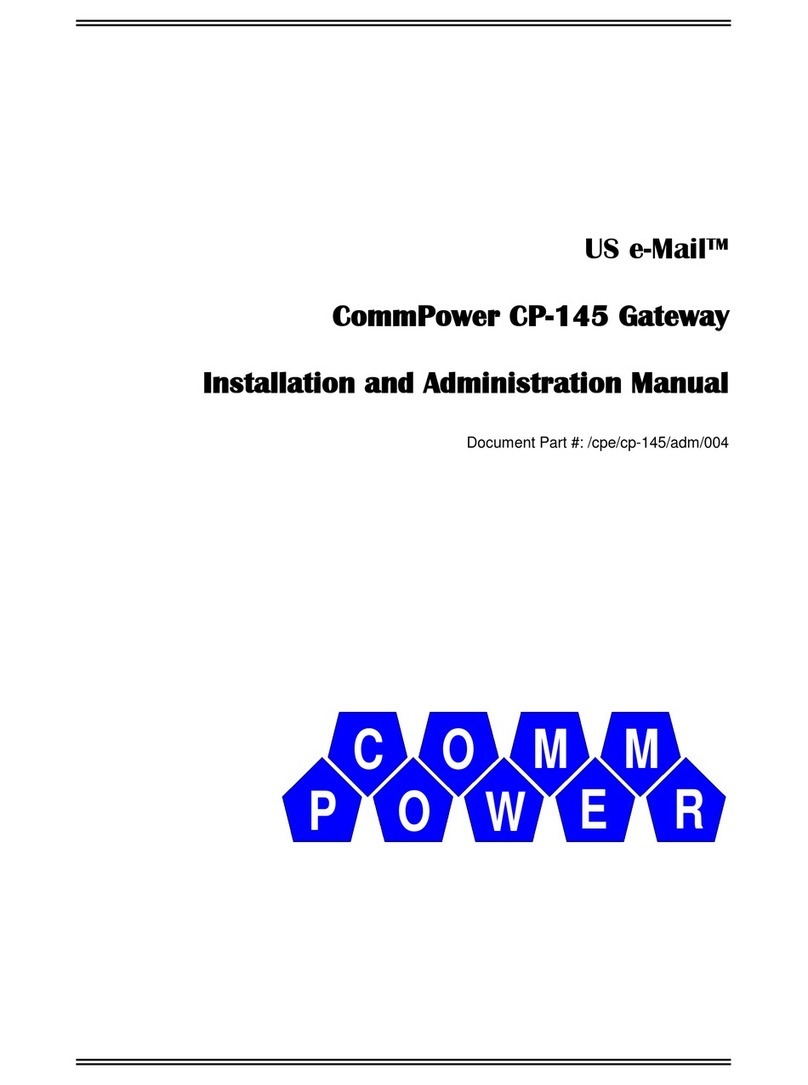 CommPower CP-145 Installation and administration manual