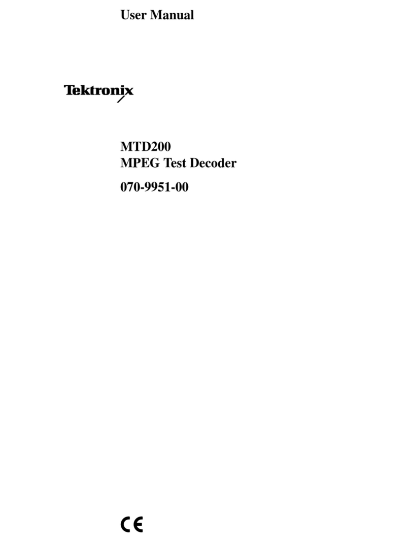 Tektronix MTD200 user manual