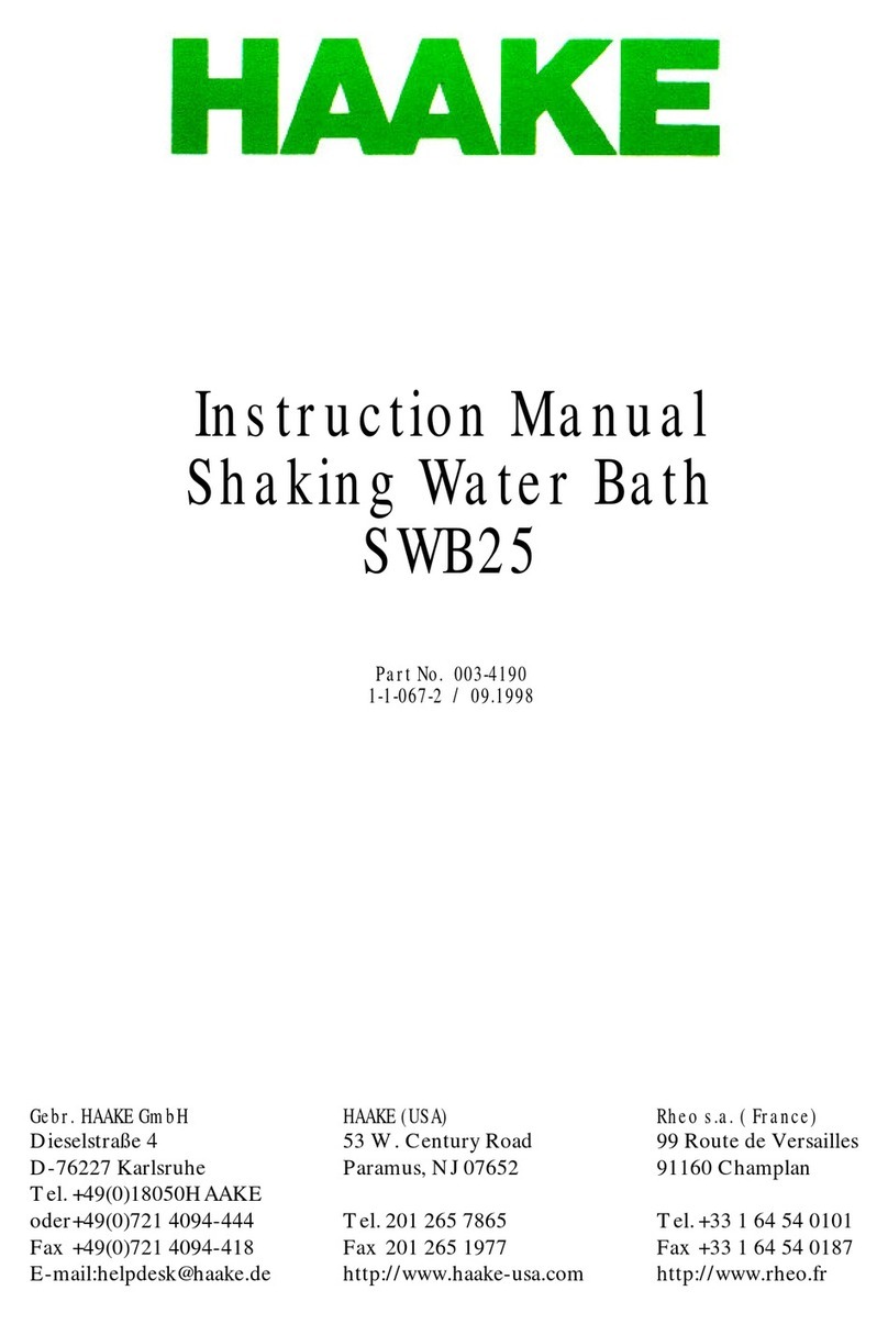 Haake SWB25 instruction manual
