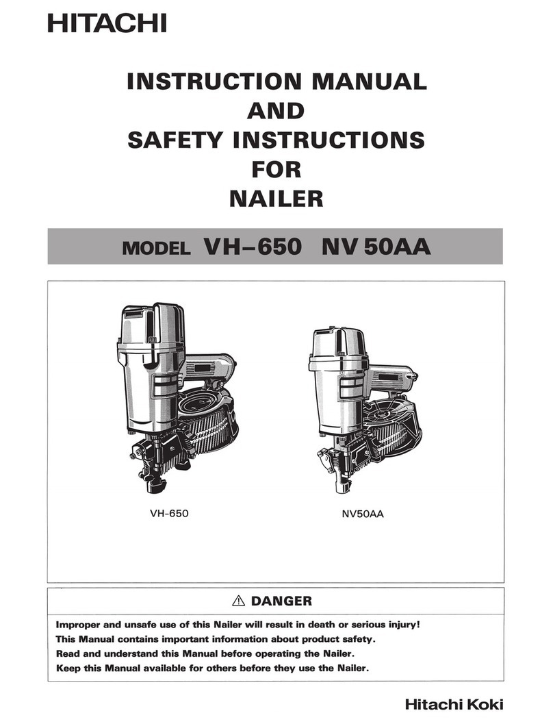 Hitachi VH650 - Fencing Nailer, Full Head Operator's manual