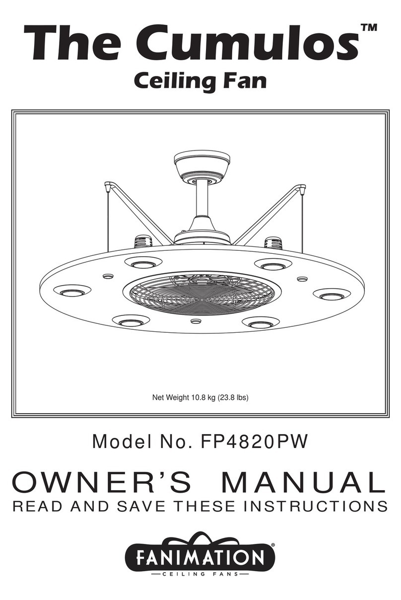 Fanimation FP4820PW The Cumulos User manual