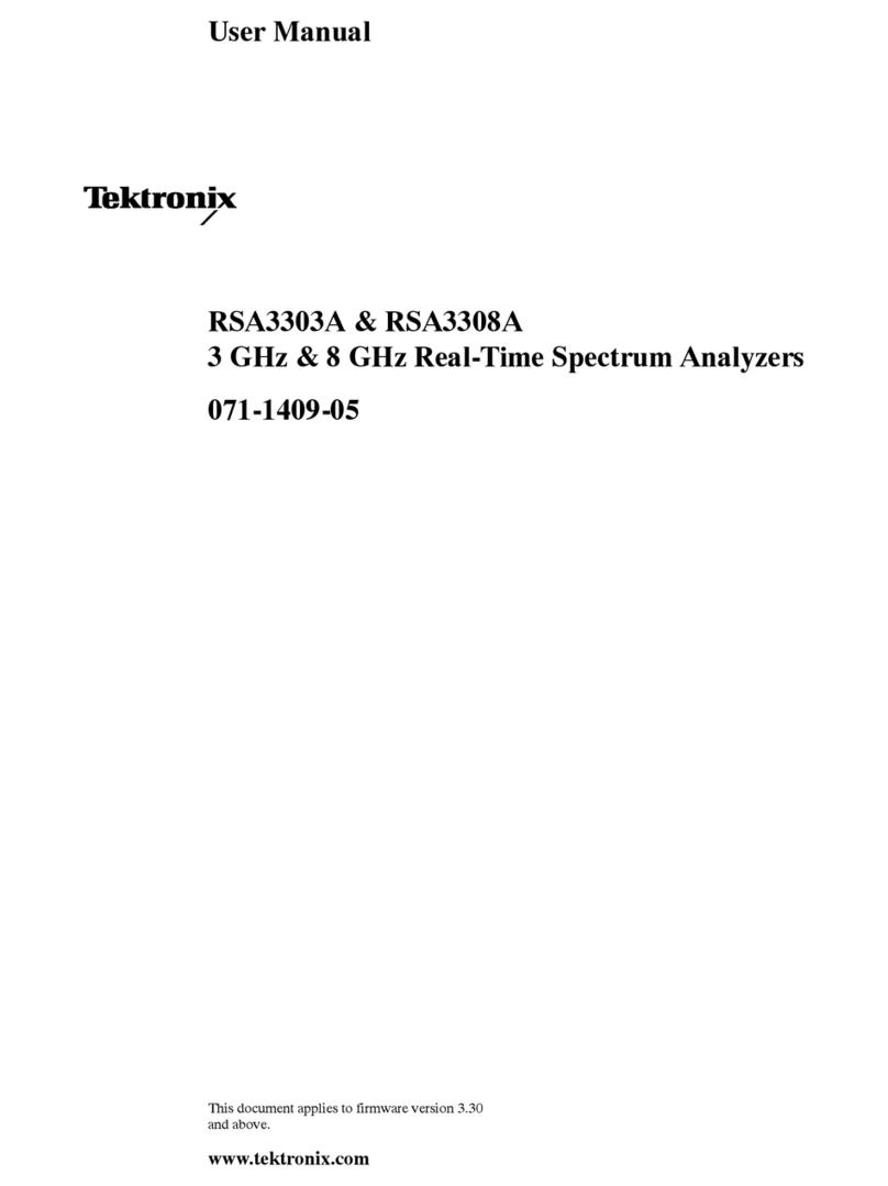Tektronix RSA3303A User manual
