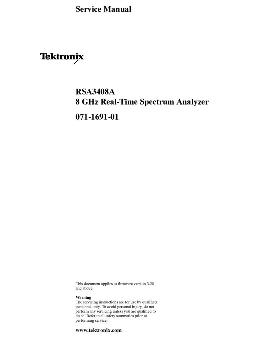 Tektronix RSA3408A User manual Tektronix RSA3408A User manual