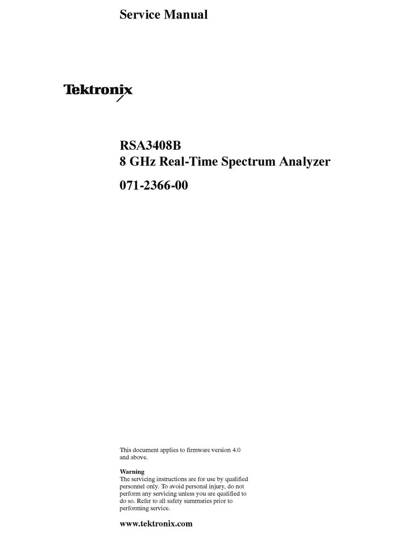 Tektronix RSA3408B User manual