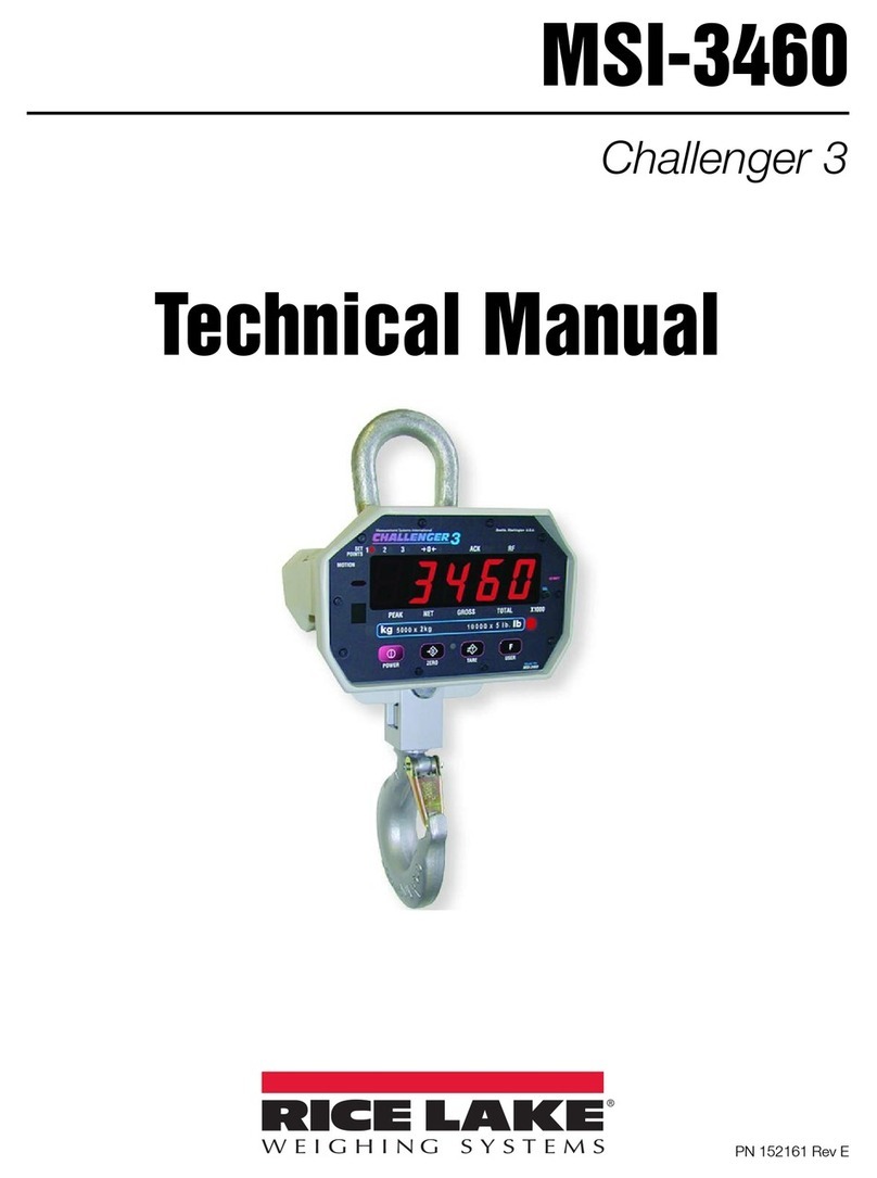 Rice Lake MSI-3460 Challenger 3 Technical manual