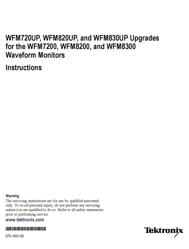 Tektronix WFM720UP User manual