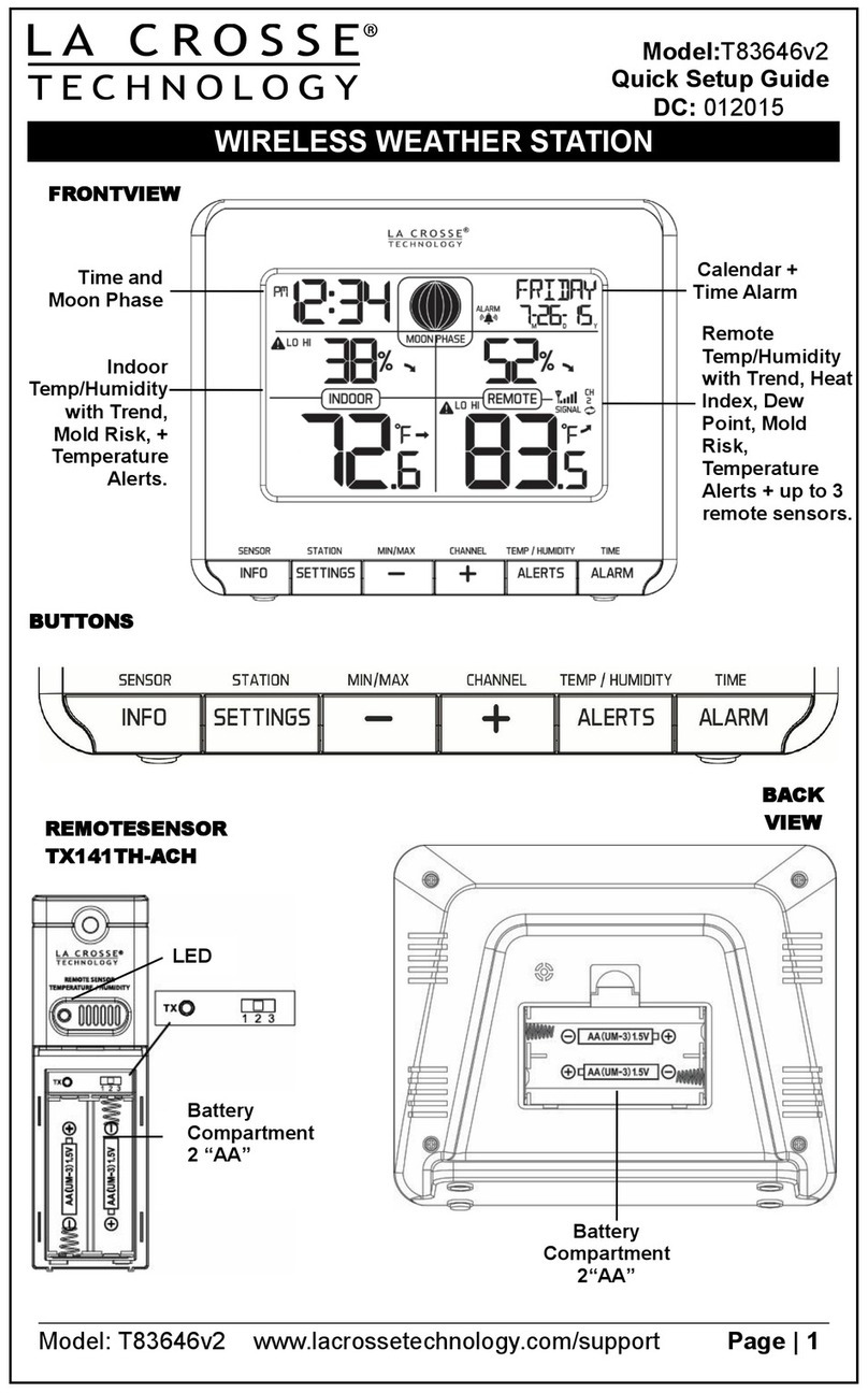 La Crosse Technology T83646v2 User manual