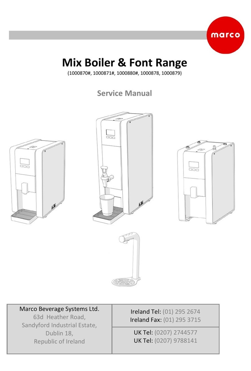 Marco Beverage Systems MIX PB3-1000870 Service manual
