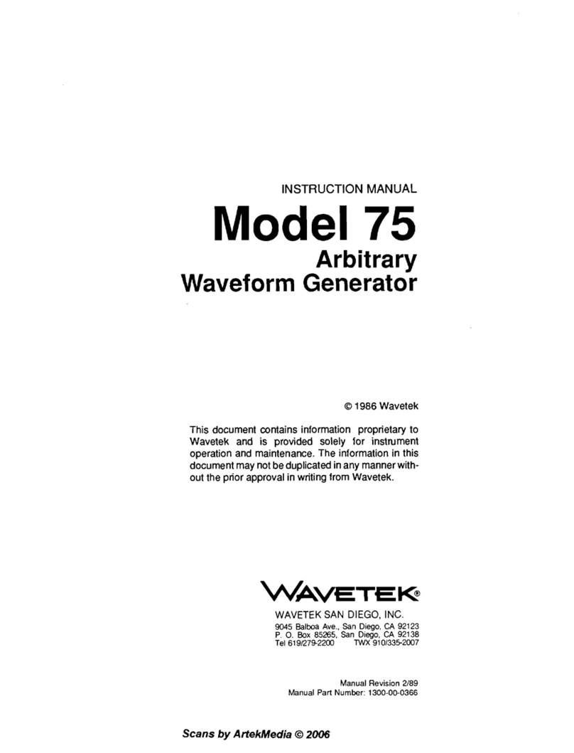 Wavetek 75 instruction manual