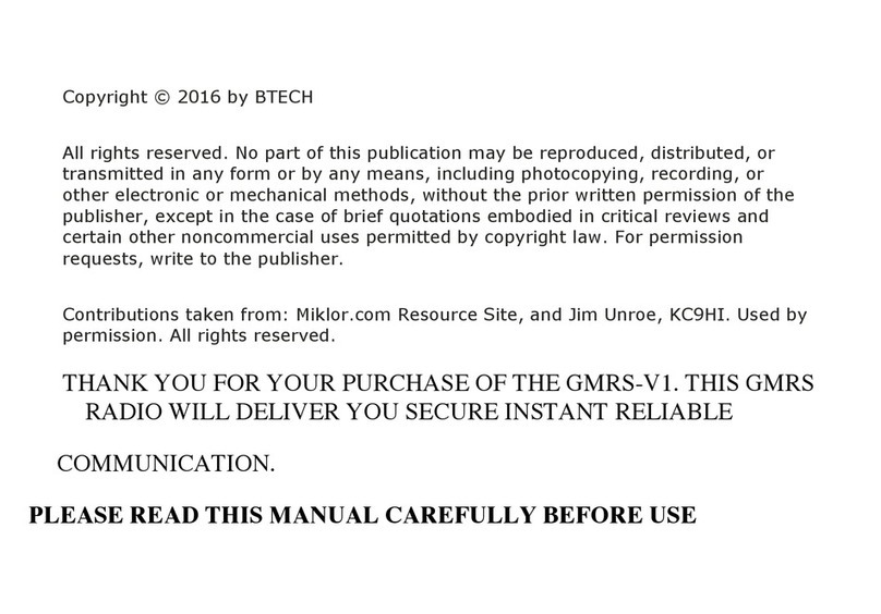 B-Tech GMRS-V1 User manual