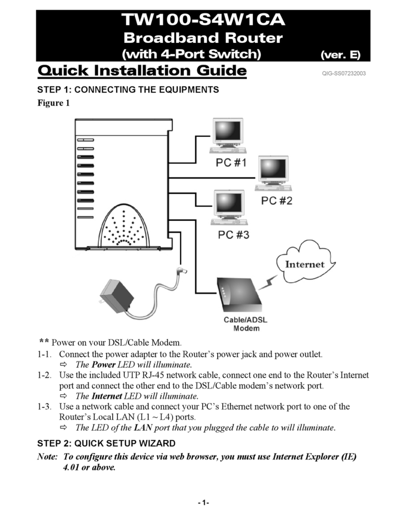 TRENDware TW100-S4W1CA User manual
