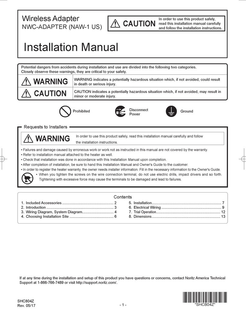 Noritz NWC-ADAPTER installation manual
