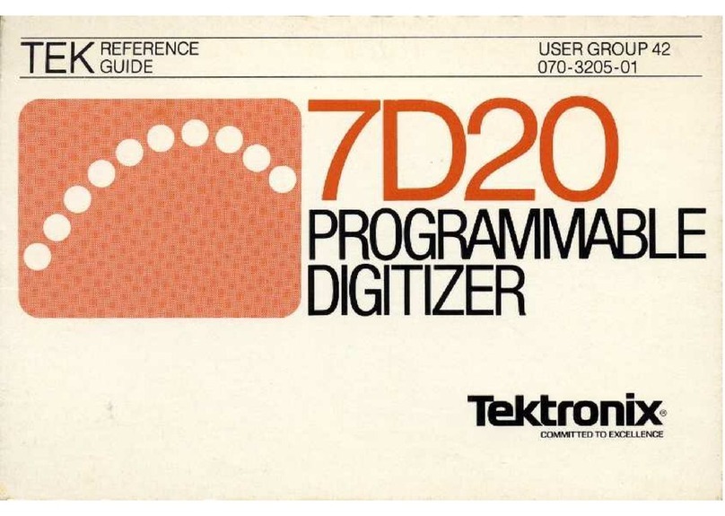 Tektronix 7D20 User manual