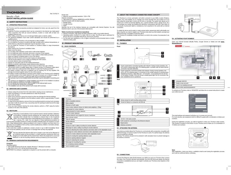 THOMSON Thombox Quick installation guide