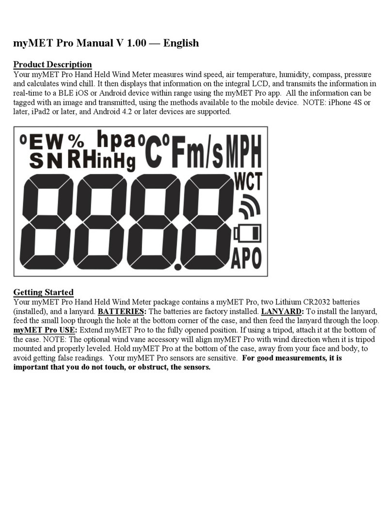 WeatherHawk myMET Pro manual
