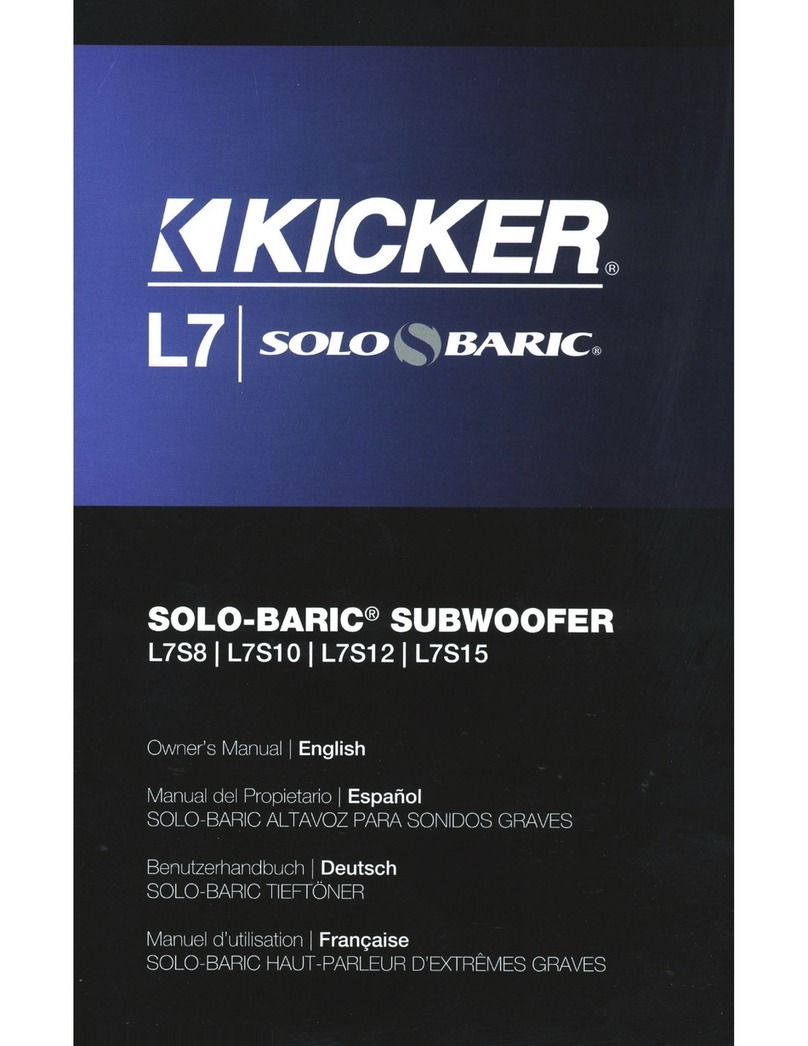 Kicker SOLO-BARIC L7S12 User manual